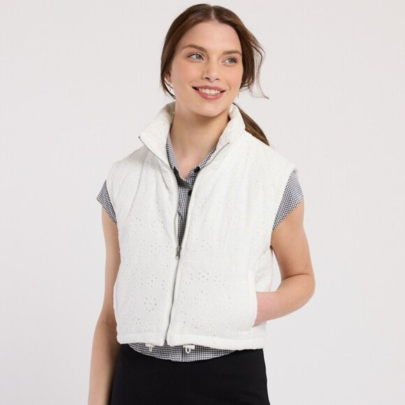Thread & Supply Cropped Light Puffer Vest - Picture 1 of 8